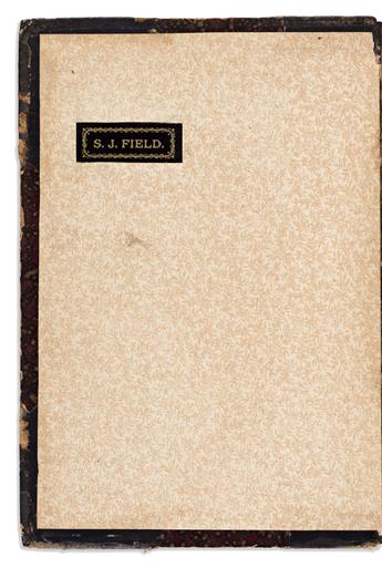 (CALIFORNIA.) Stephen J. Field. Personal Reminiscences of Early Days in California, with Other Sketches.
